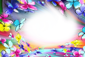 Фотоэффект с цветами из акварели
