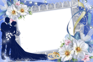 Свадебная рамка с цветами