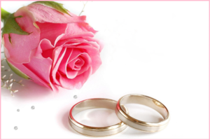 Рамка для фото свадебная с розой