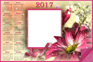 Календарь для фото с цветами