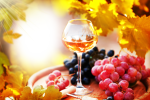 Фотоэффект осенний с виноградом