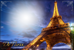 Фотоэффект с ночным Парижем