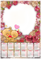 Календарь для фото с мишками Тедди