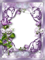 Рамка с фиолетовой розой