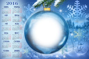 Новогодний календарь с шаром