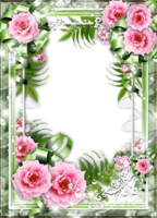 Цветочная рамка с чайной розой