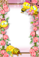 Рамка для девочек с пчелками