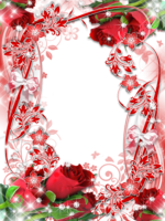 Рамка с цветами красных роз