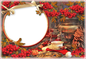 Осенняя рамка - Чай из самовара