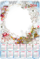 Календарь с цветами и сосульками