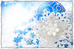 Фотоэффект новогодний со снежинкой