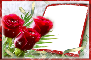 Рамка онлайн для фото с розами