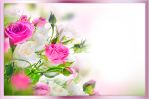 Цветочный фотоэффект с букетом роз