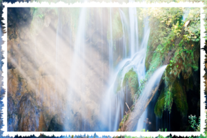 Фотоэффект для фото с водопадом