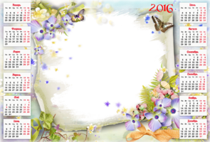 Фото календарь онлайн с цветами